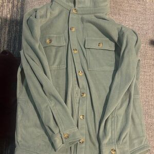 O’Neill Green Button-Up Jacket